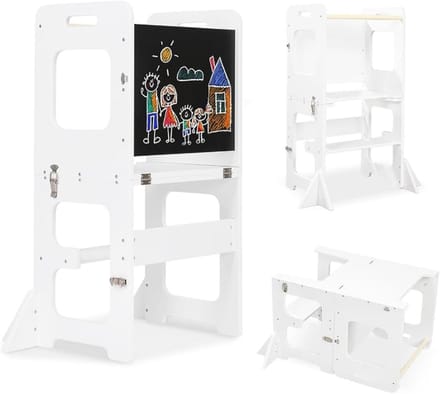 CRLYN® Leertoren Opvouwbaar - Keukenhulp Kinderen - Kinderspeelgoed 3 Jaar - Montessori