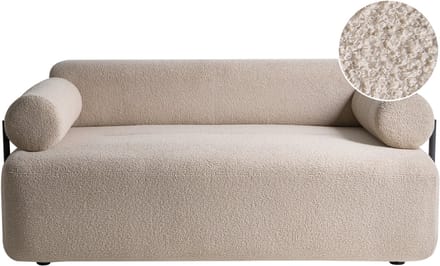ELVA - Tweezitsbank - Beige - Bouclé