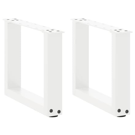vidaXL - Salontafelpoten - 2 - st - U-vormig - 30x(30-31) - cm - staal - wit