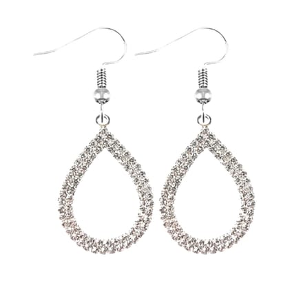 Zilver Strass oorbellen - Oana - Charme Bijoux