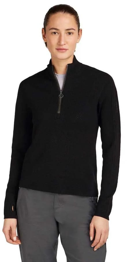 Merino Anniversary Original LS Half Zip Trui Dames Black M