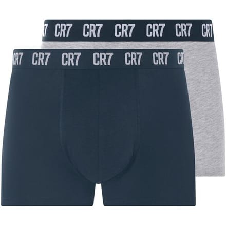 CR7 Set van 2 heren boxers - extra slim fit (Donkerblauw/grijs, M)