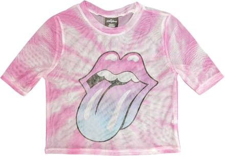 The Rolling Stones - Pink Gradient Tongue Crop top - XS - Roze