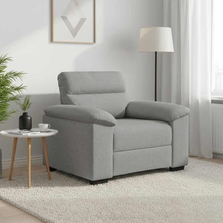 vidaXL - Sofastoel - Wolkgrijs - 100x81x84 - cm - Stof
