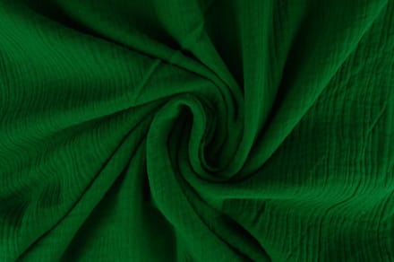 10 meter double gauze - Groen - 100% katoen