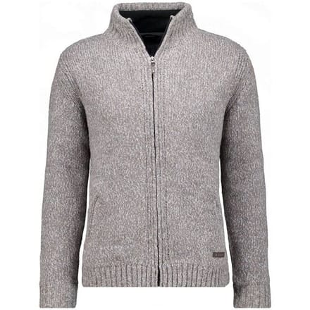 Ragman Vest Melange High Concealed Zip Fleece Lining Mocca / male