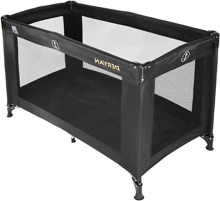 Campingbed - Reisbed - Kind Reizen - Inclusief Draagtas - 120 x 60 cm - Zwart