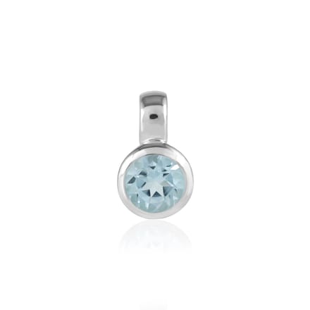 SilverGems Zilveren hanger met Blauwe Topaas edelsteen