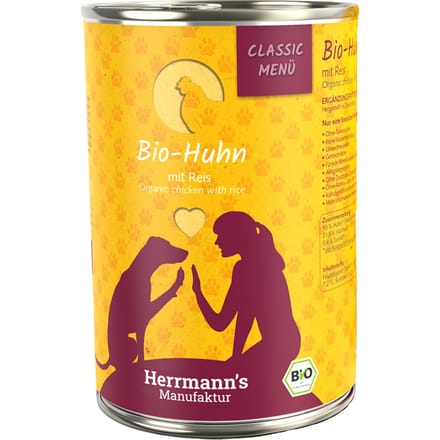 Herrmann's Menu Classic 6 x 400 g - Bio-Kip met Bio-Rijst