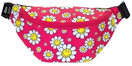 LOQI Bum Bag Large - Flowers Raspberry gerecycled
