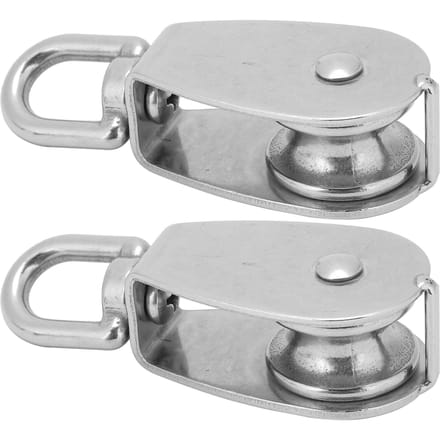 2 stuks Kabel Enkele Katrol Blok RVS Hangende Draad Slepen Hijsen Touw Wiel