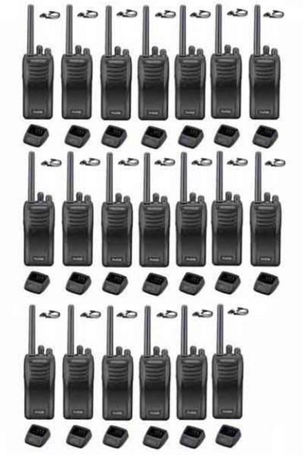 Set van 20 stuks Kenwood TK-3501 met D-shape oortje en tafelladers