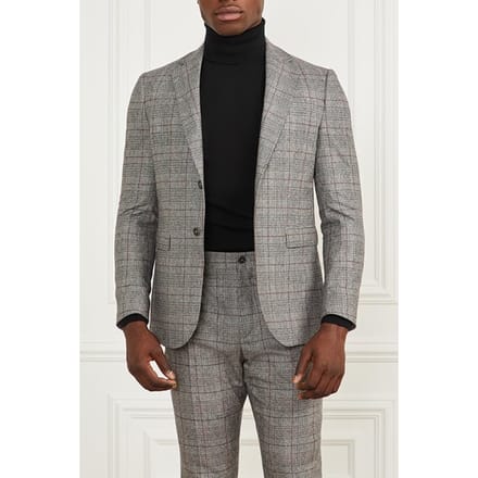 GUESS Marciano By  Sean Notch Blazer Black/white/red Check Maat: 46 | Blazers Outlet | Heren | Grijs