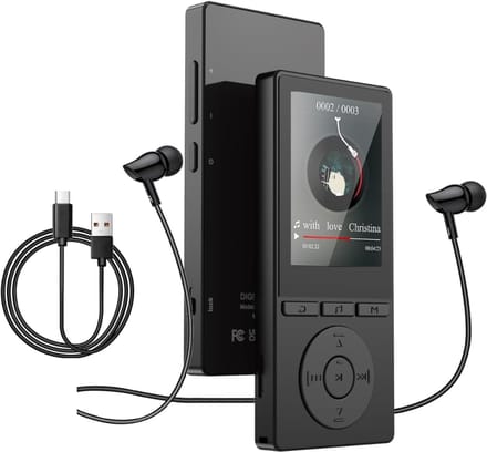 SNJY® MP3 Speler Bluetooth - MP4 Speler - Muziek Speler - 64 GB - Zwart