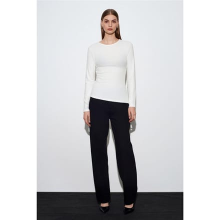 Slim Fit Langarm Jersey Blouse