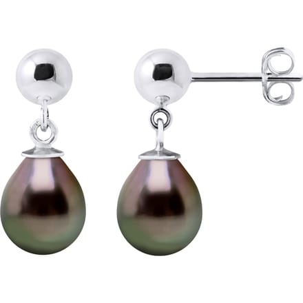 Dangle Oorbellen Tahitian Pearls Peren 8-9 mm 925