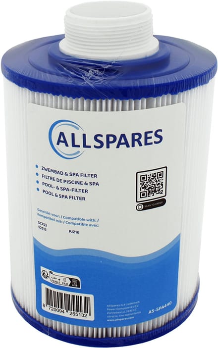 AllSpares Spa Waterfilter geschikt voor SC753 / 52512 / PJZ16