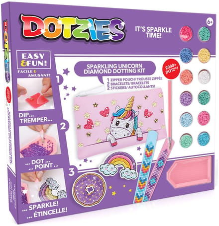 Diamond Dotz knutselset - Baby Unicorn - diamant schilderen speelgoed.