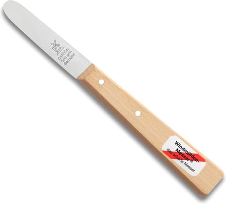 Robert Herder Molenmes – Oogstmes – Carbonstaal – Ronde Punt – Lemmet 60 mm – Heft Beukenhout