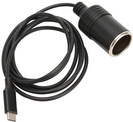 Allecto - Usb C naar 12V Sigarettenaansteker Adapter - 1.5M Kabel