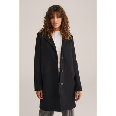 WE Fashion Coat Black Taglia: 38 | Cappotti monopetto Outlet | Donna | Nero