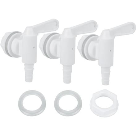 3 Stuks Plastic Bier Brouwemmer Kraan met Accessoires voor Thuis Bier Brouwen white