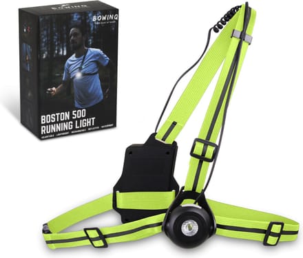 BOWINQ® - Boston 500 Neon - Hardloop verlichting - USB-C Oplaadbaar - Waterdicht - Lichtgewicht - Geel