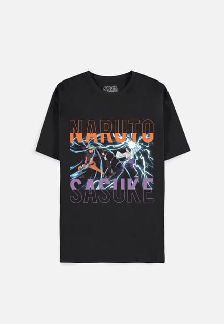Naruto - Naruto & Sasuke Heren T-shirt - M - Zwart