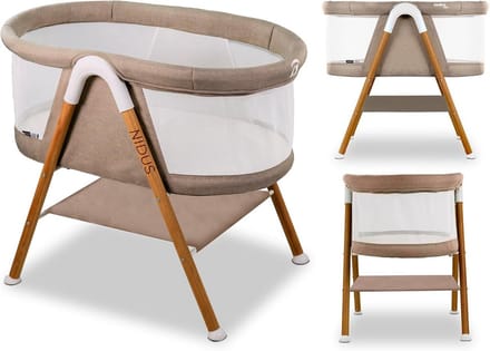 Lichtgewicht Mini-Kinderbed met Ademende Stoffen en Veilige Constructie
