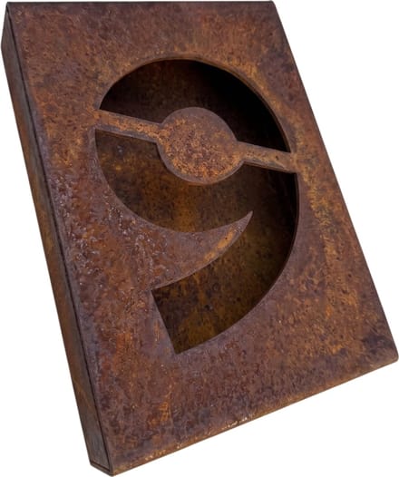 Huisnummerbord BLOQ - Cijfer: 9 - Cortenstaal - 3D effect