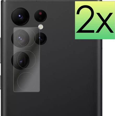Camera Lens Protector - 2 Stuks - Geschikt voor Samsung Galaxy S22 Ultra - Camera Screenprotector - Beschermglas - Gehard Glas - Tempered Glass - Screen Protector