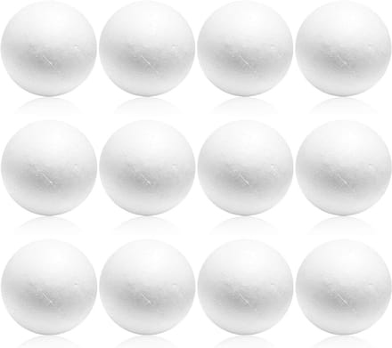 Schuimballen Set - Polystyreen Bollen - Creatieve Projecten - Glad Oppervlak - 10 cm Doorsnee - Wit