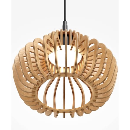 Maytoni LED hanglamp Namiki, Ø 27 cm, hout, CCT, 14 W