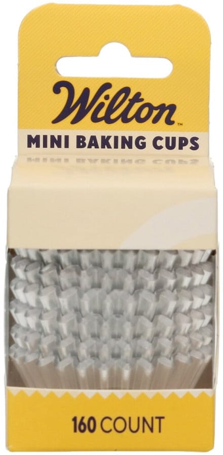 Wilton Mini Metallic Baking Cups - Zilver - Set/160 - Cupcake Vormpjes - Muffin Bakvormpjes