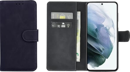 Samsung Galaxy S21 Hoesje - Book Case Wallet Zwart Cover