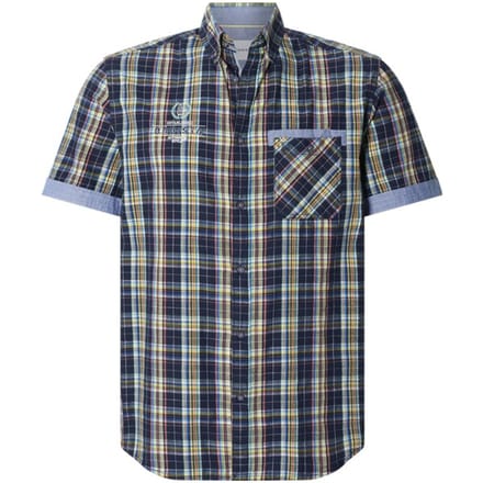 Babista herren Overhemd Met Korte Mouwen - 45/46 - donkerblauw - Plus Size