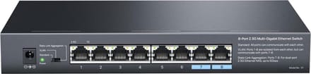 Netwerk Switch - 8 Poorten - VLAN - 2.5G - Internet Splitter - Ethernet - Voor Internetkabel
