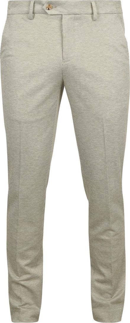Suitable Das Pantalon Houndstooth Olive - Maat 48 - Heren