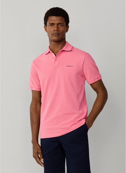 Hackett London Poloshirt met strandrand pasvorm classic fit