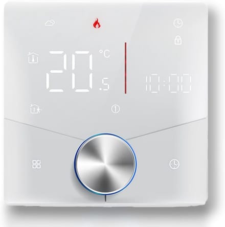 Slimme Thermostaat - Verwarming Regelaar - Energie Besparen - App & Spraakbesturing - 8.8 cm - Wit