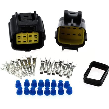 5 Ensembles Connecteur de Fil Étanche 8 Broches Fiche Auto Scellée Ensemble Électrique Noir black