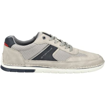 Tom Tailor - Sneakers met mesh inzetstukken - Maat 41 - stone