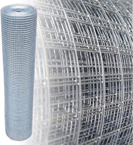 Volieregaas 12 x 12mm 1.00mm 100cm x 10m gegalvaniseerd.