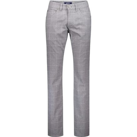 Gardeur Broek Bill Wool-Look Soft Touch Check Licht Grijs / male