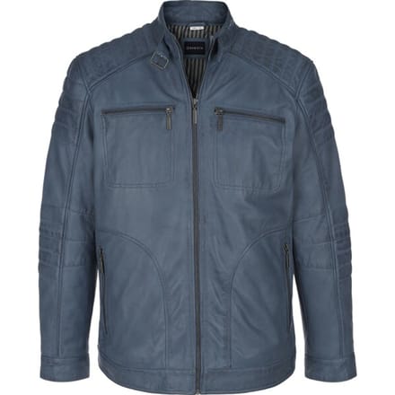 Babista herren Leren Jack - 48 - blauw - Plus Size