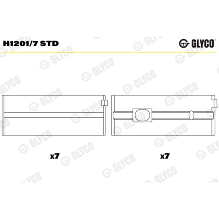 Hoofdlager GLYCO H1201/7 STD