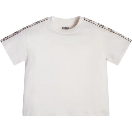 Guess Girls Logo Shirt Creme - Maat 152