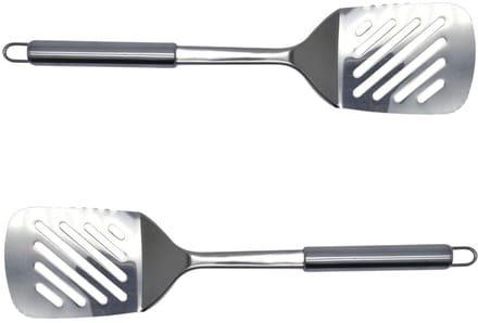 Set van 2 geperforeerde roestvrijstalen keukenspaten 33 cm Fackelmann Elemental