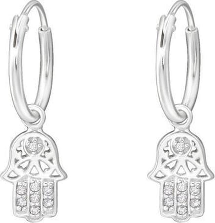 Amanto Oorbellen Burak - 925 Zilver E-Coating - Fatima - 7x21mm