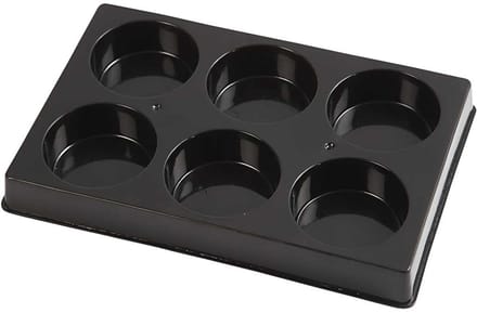 Waterverf palet, d 44 mm, afm 11x16 cm, zwart, 1 stuk